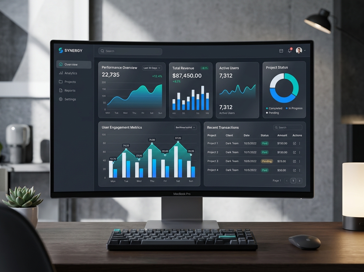High-performance web technology and analytics dashboard